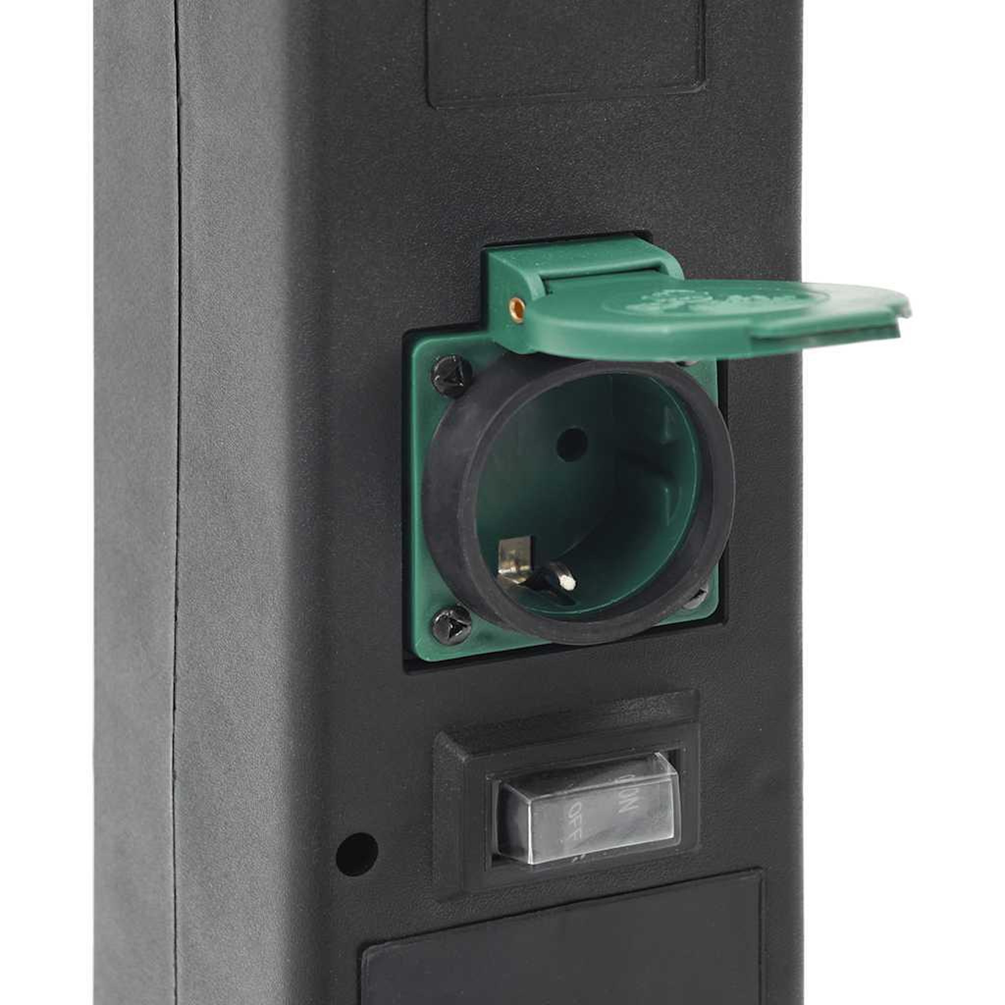 Voir la diapositive 5 : VIDAXL Colonne de prise d'exterieur avec lampe et piquet a 2 voies