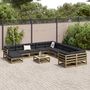 Voir la diapositive 3 : VIDAXL Salon de jardin 12 pcs bois de pin impregne