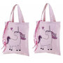 Voir la diapositive 1 : Rayher 2 sacs en coton rose 25 x 20 cm - licorne