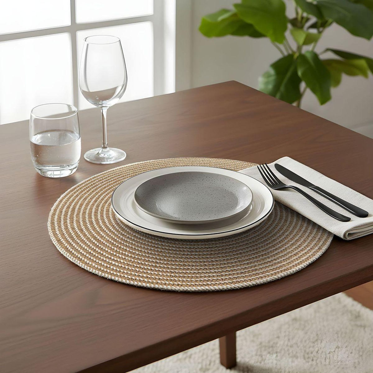 Paris Prix Set de Table en Papier  Othello  38cm Naturel