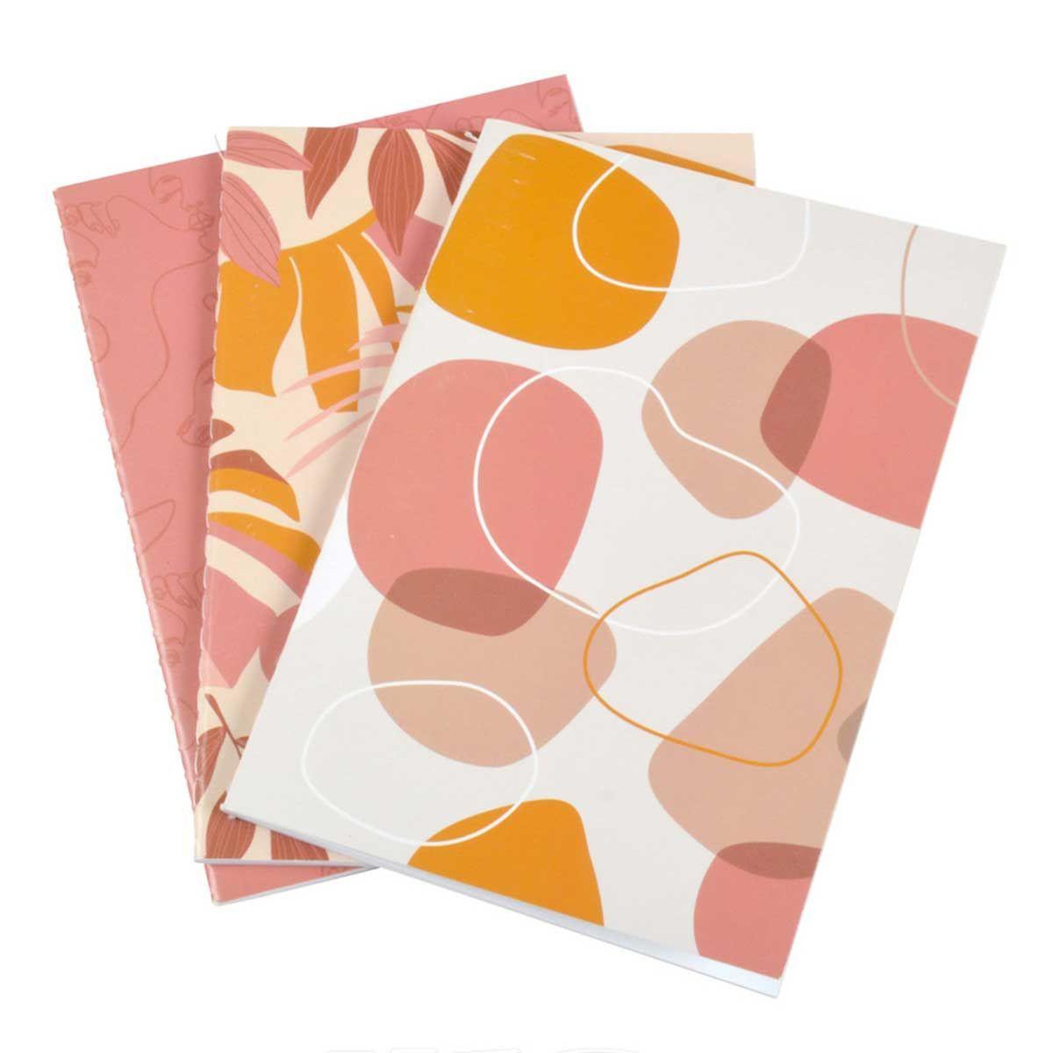 ARTDESIGN Lot de 3 carnets a6  harmonie  10x14cm rose