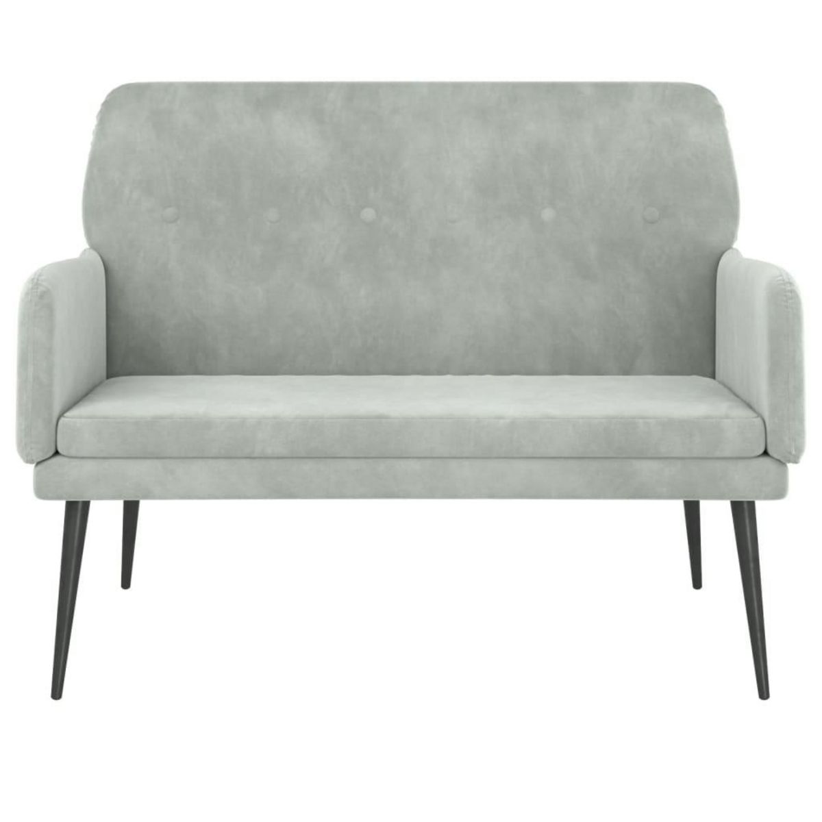VIDAXL Banc Gris clair 108x79x79 cm Velours