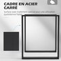 Voir la diapositive 6 : HOMCOM Lot de 2 pieds rectangulaires design contemporain - H.72 cm - acier noir