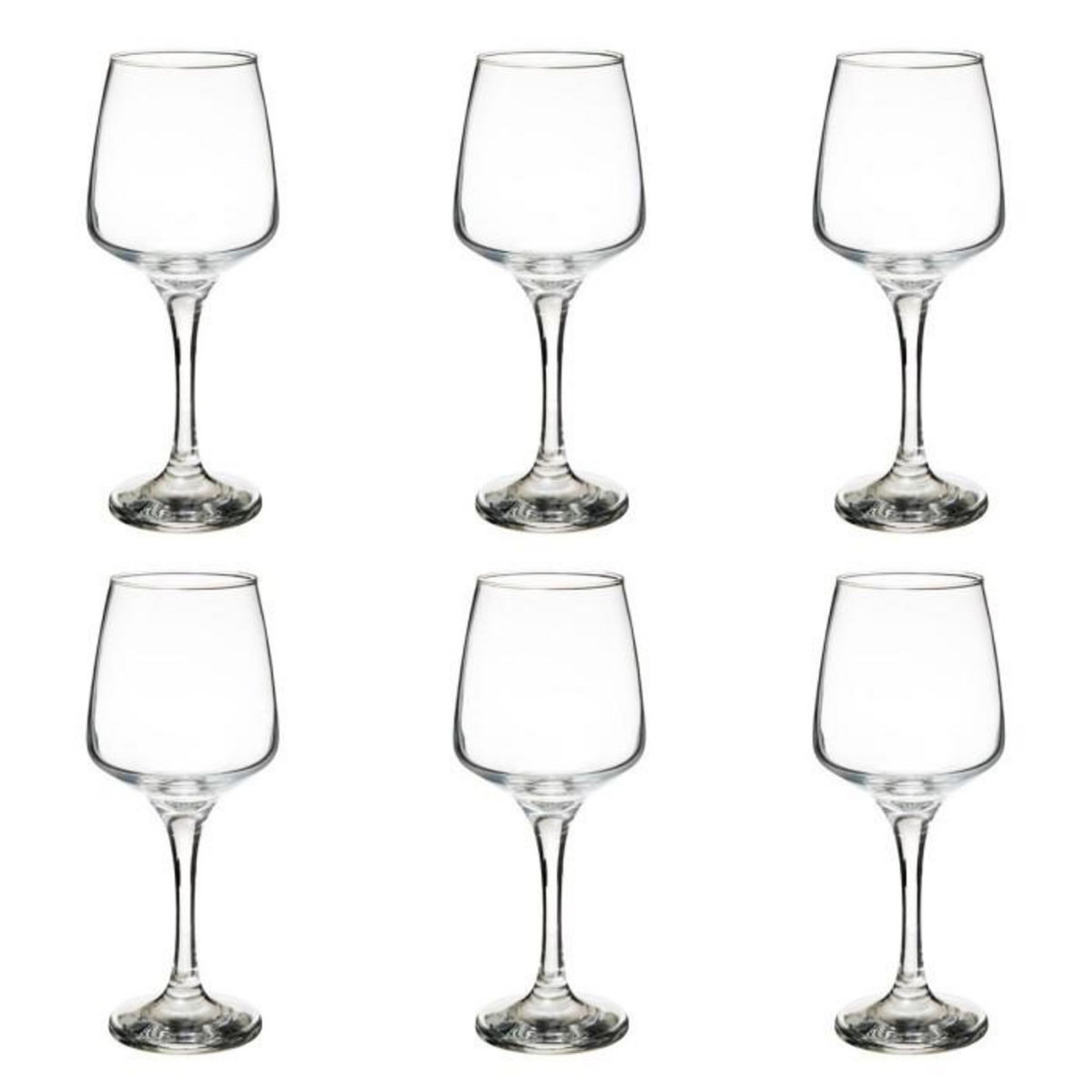 SECRET DE GOURMET Lot de 6 Verres à Eau  Elaya  33cl Transparent