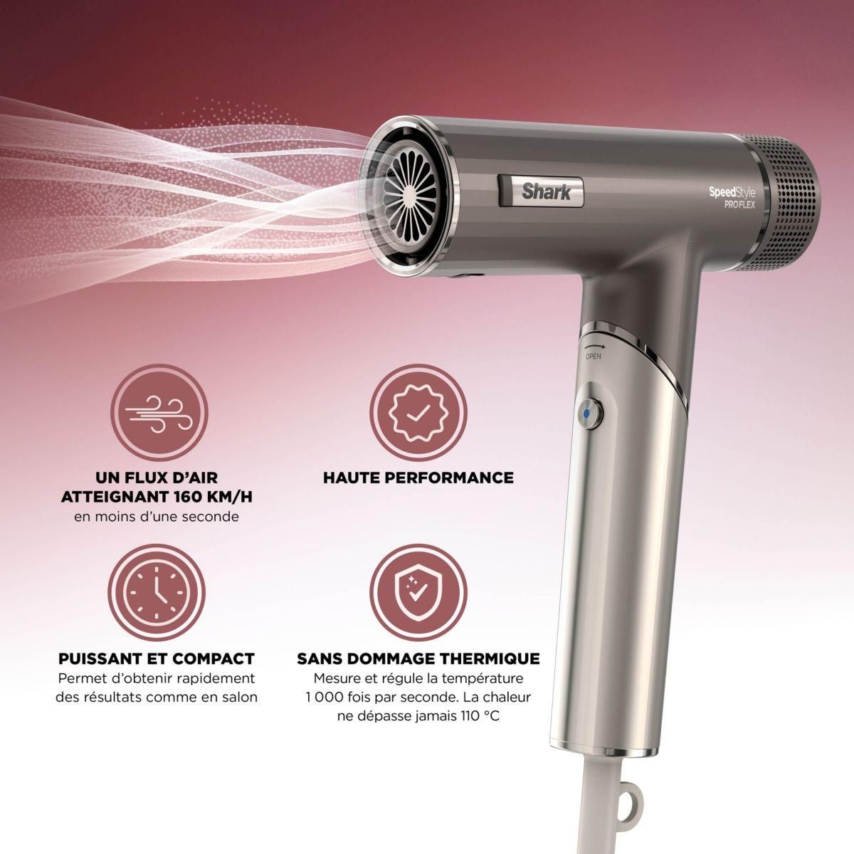 Shark Sèche cheveux SpeedStyle Pro HD542EU FLEX 4-en-1