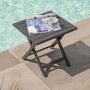 Voir la diapositive 2 : Paris Prix Table d'Appoint de Jardin Pliante  Marius  43cm Gris Anthracite