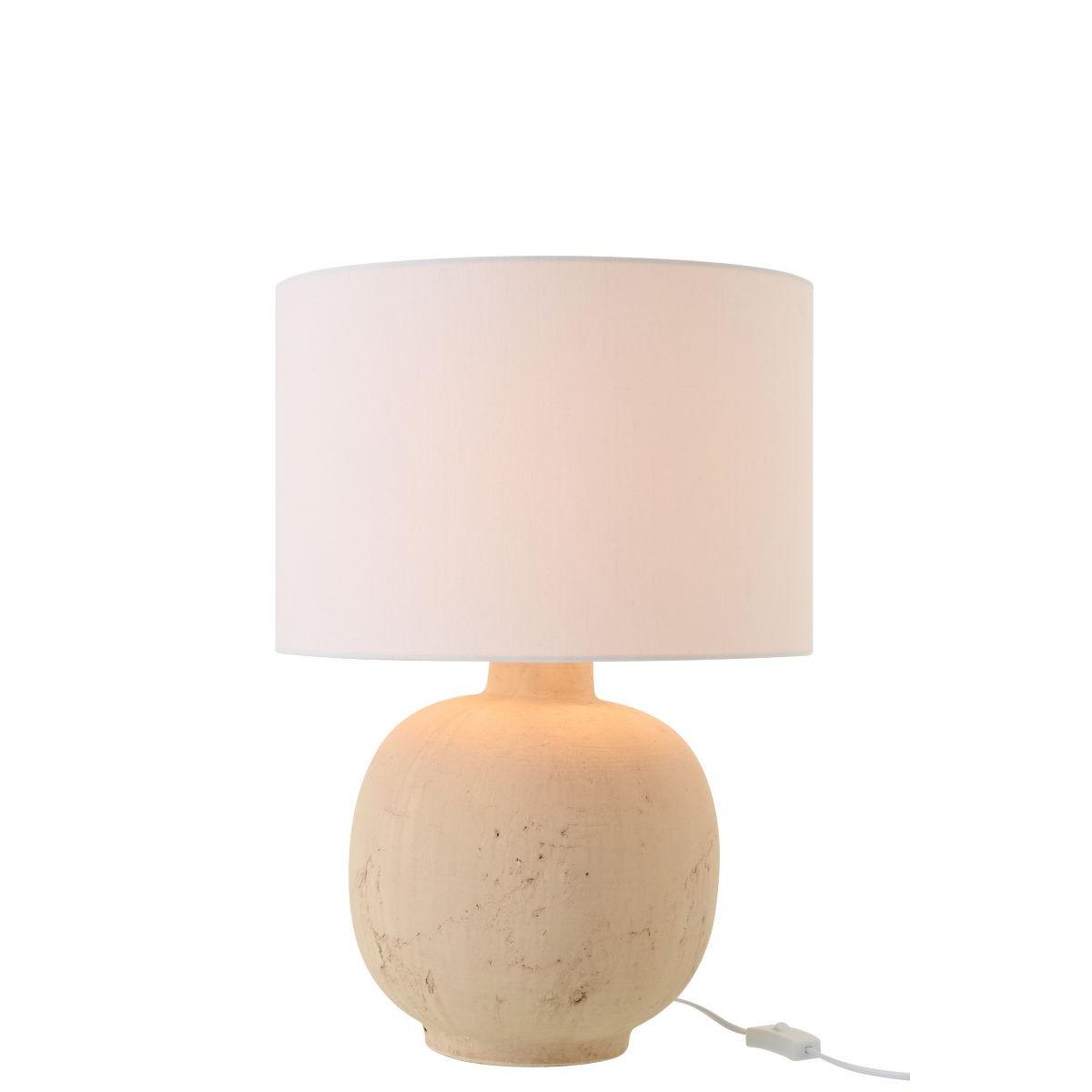 Voir la diapositive 2 : J-LINE Lampe à poser en céramique  balle  57cm beige
