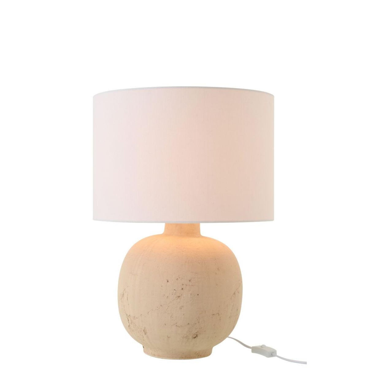Paris Prix Lampe à Poser en Céramique  Balle  57cm Beige