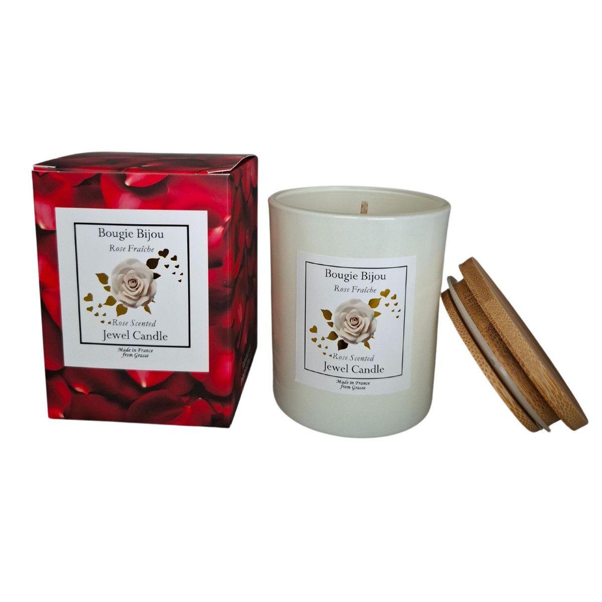 SC CRYSTAL Bougie parfumée à la rose avec Bijou surprise
