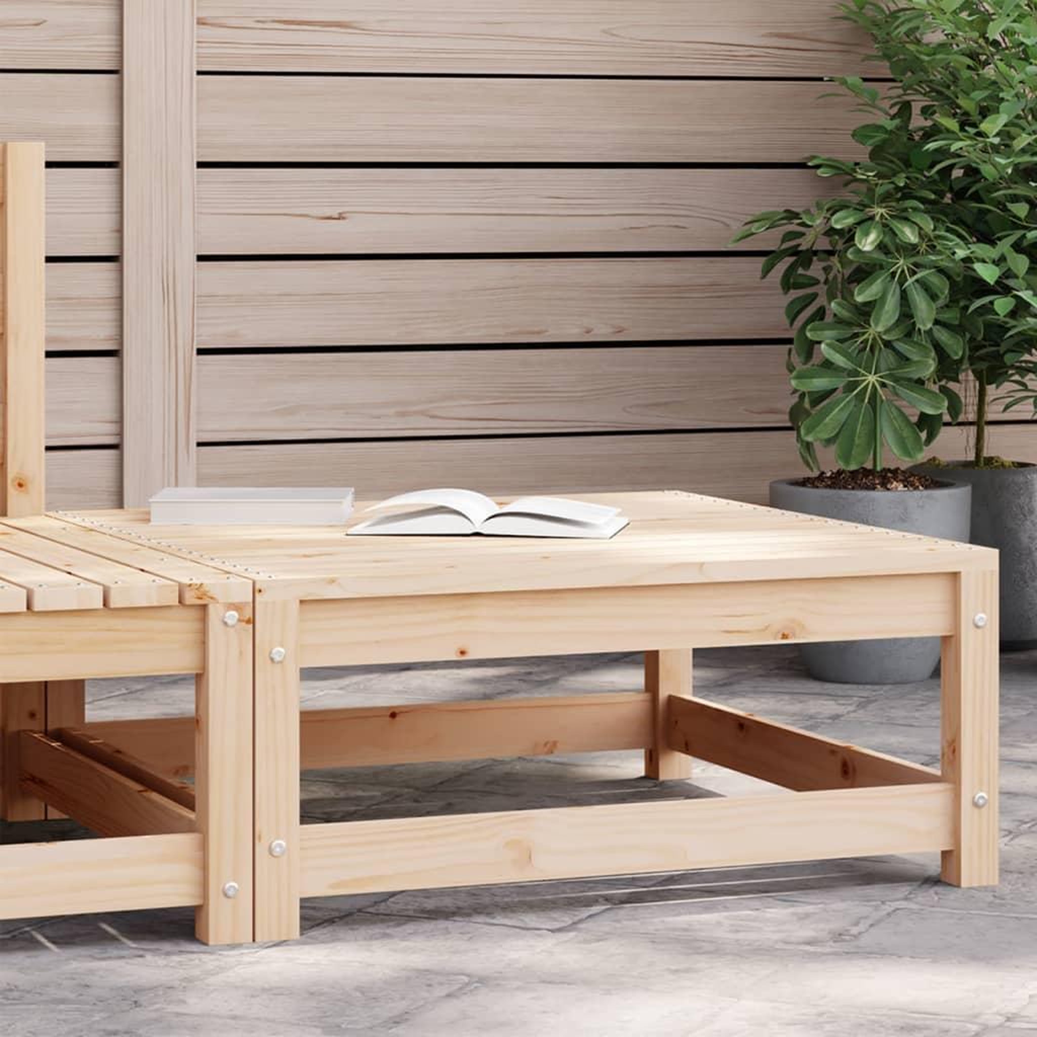 VIDAXL Repose-pied de jardin 70x70x30 cm bois de pin massif