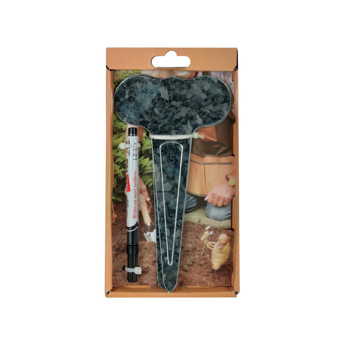 ESSCHERT DESIGN 6 marqueurs de plantes en zinc avec feutre - Esschert Design