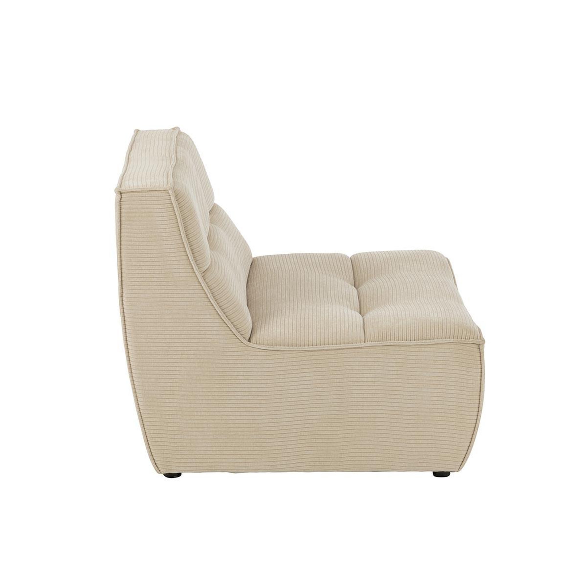 Voir la diapositive 3 : J-LINE Module canapé matelassé  grid  97cm beige