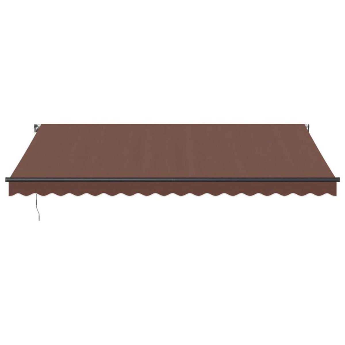 VIDAXL Auvent manuel retractable avec LED marron 450x350 cm