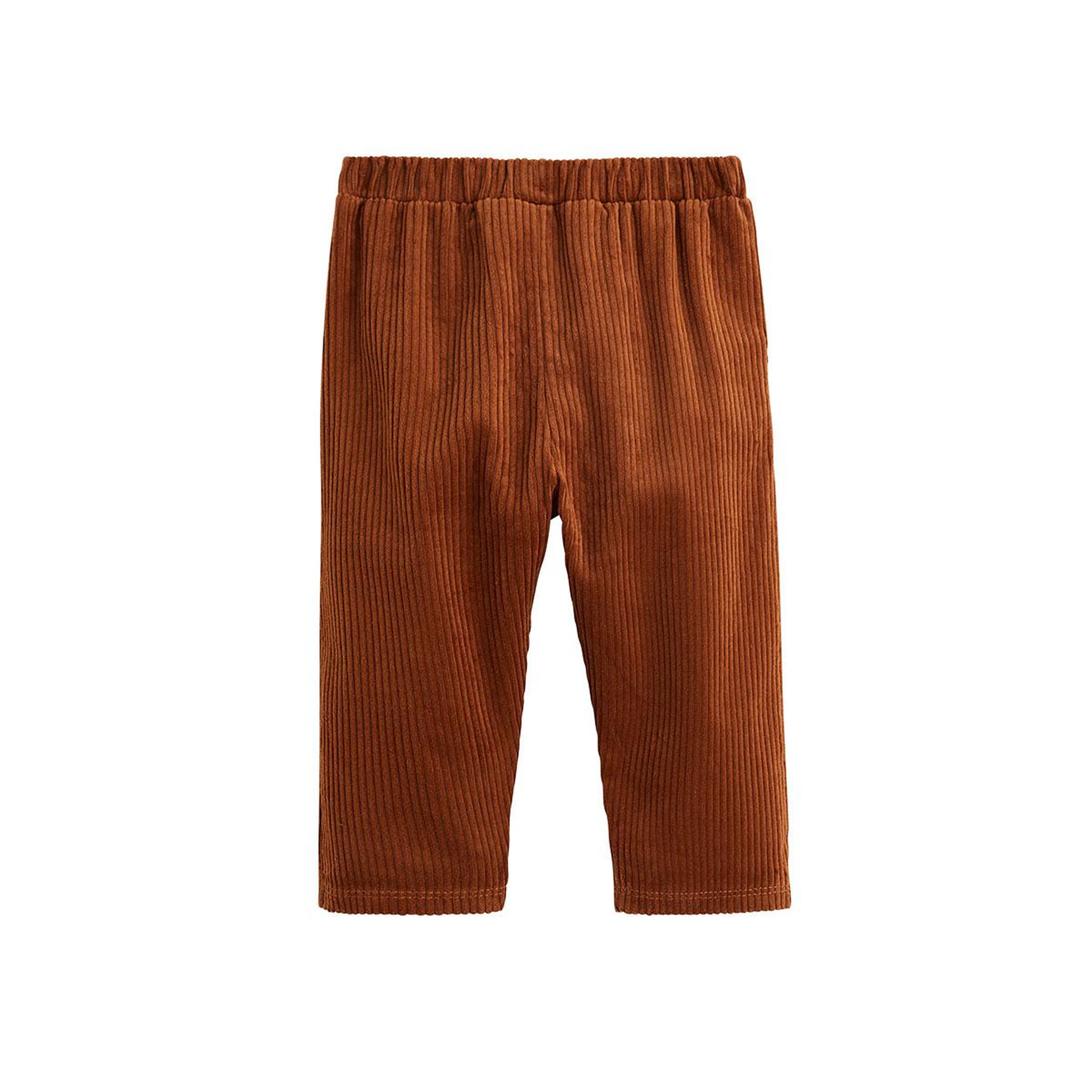 Voir la diapositive 2 : PETIT BEGUIN Pantalon bébé en velours côtelé moka