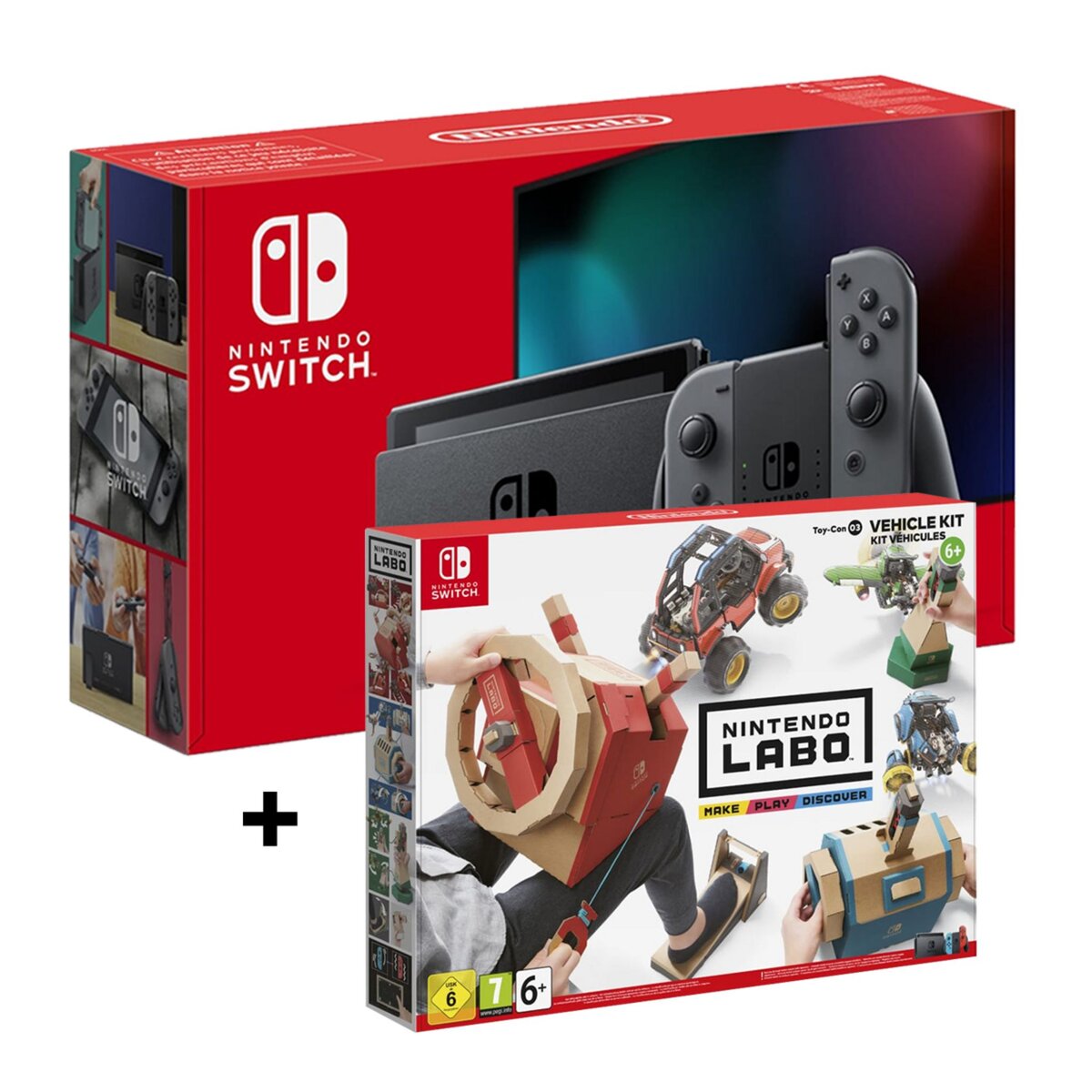 EXCLU WEB Console Nintendo Switch Grise + Nintendo Labo Kit Véhicules