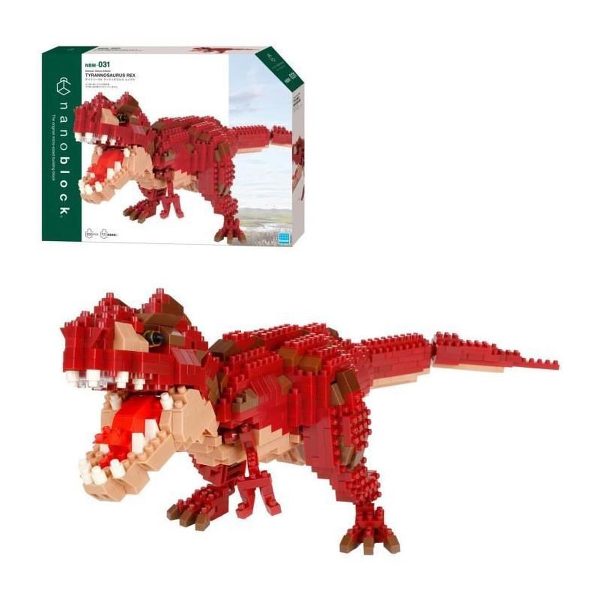 Voir la diapositive 6 : BANDAI Figurine en briques - BANDAI - NANOBLOCK - Tyrannosaurus Rex Deluxe - 850 pcs