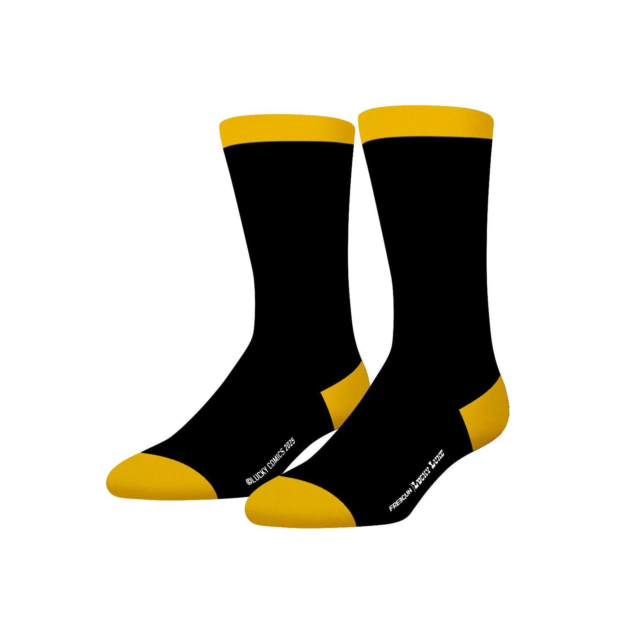 Voir la diapositive 3 : FREEGUN Lot de 4 paires de chaussettes Lucky Luke
