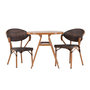 Voir la diapositive 2 : Paris Prix Ensemble Table de Jardin & 2 Chaises  Abrantes  80cm Marron