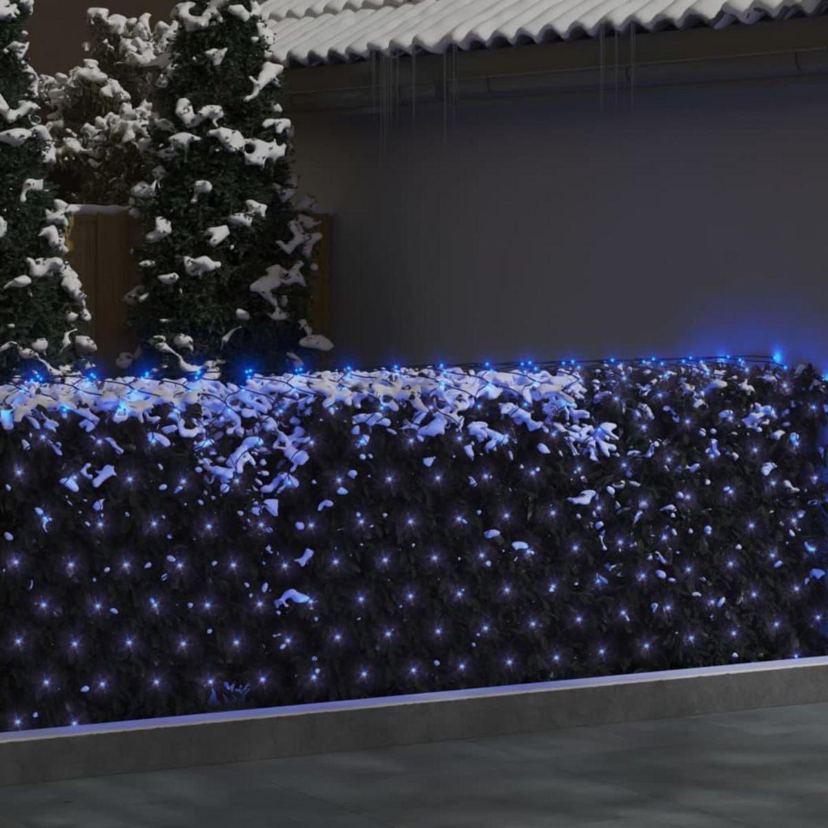 VIDAXL Filet lumineux bleu de Noël 4x4 m 544 LED Interieur/exterieur
