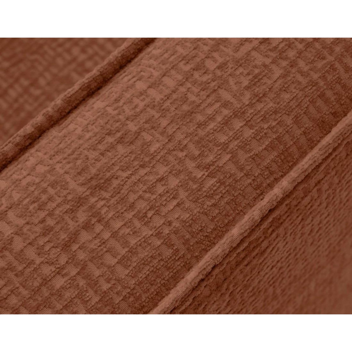 LISA DESIGN Jake - canapé panoramique d'angle gauche 7 places convertible avec coffre en tissu velours relief
