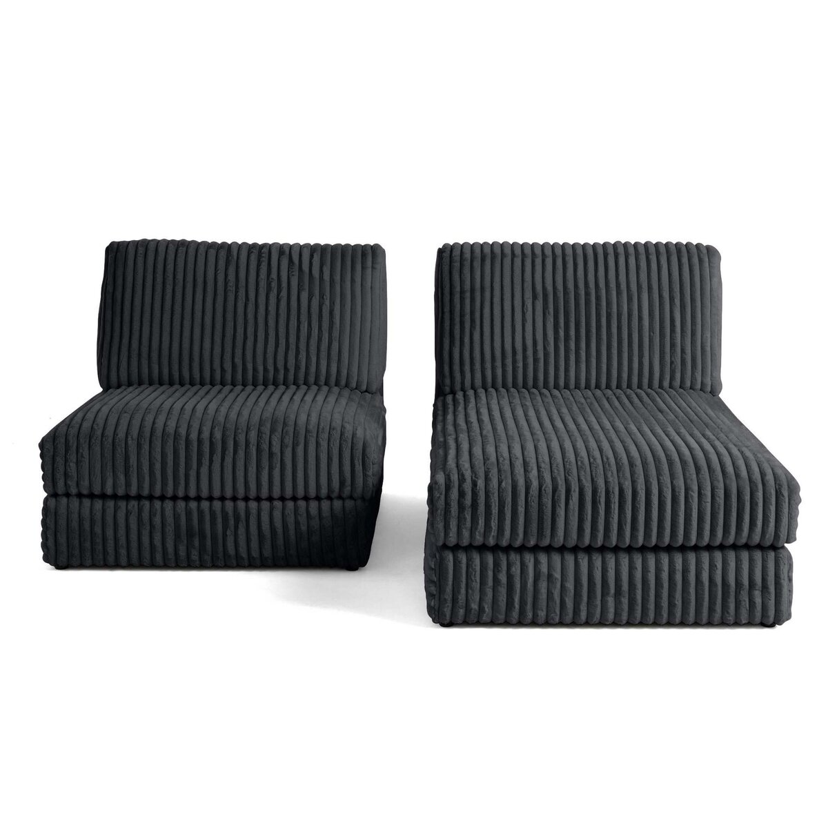 LISA DESIGN Jasper - canapé d'angle modulable 3 places - en fausse fourrure côtelée