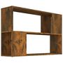 Voir la diapositive 2 : VIDAXL Bibliotheque Chene fume 100x24x63 cm Bois d'ingenierie