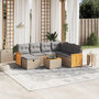 Voir la diapositive 1 : VIDAXL Salon de jardin avec coussins 8pcs melange beige resine tressee