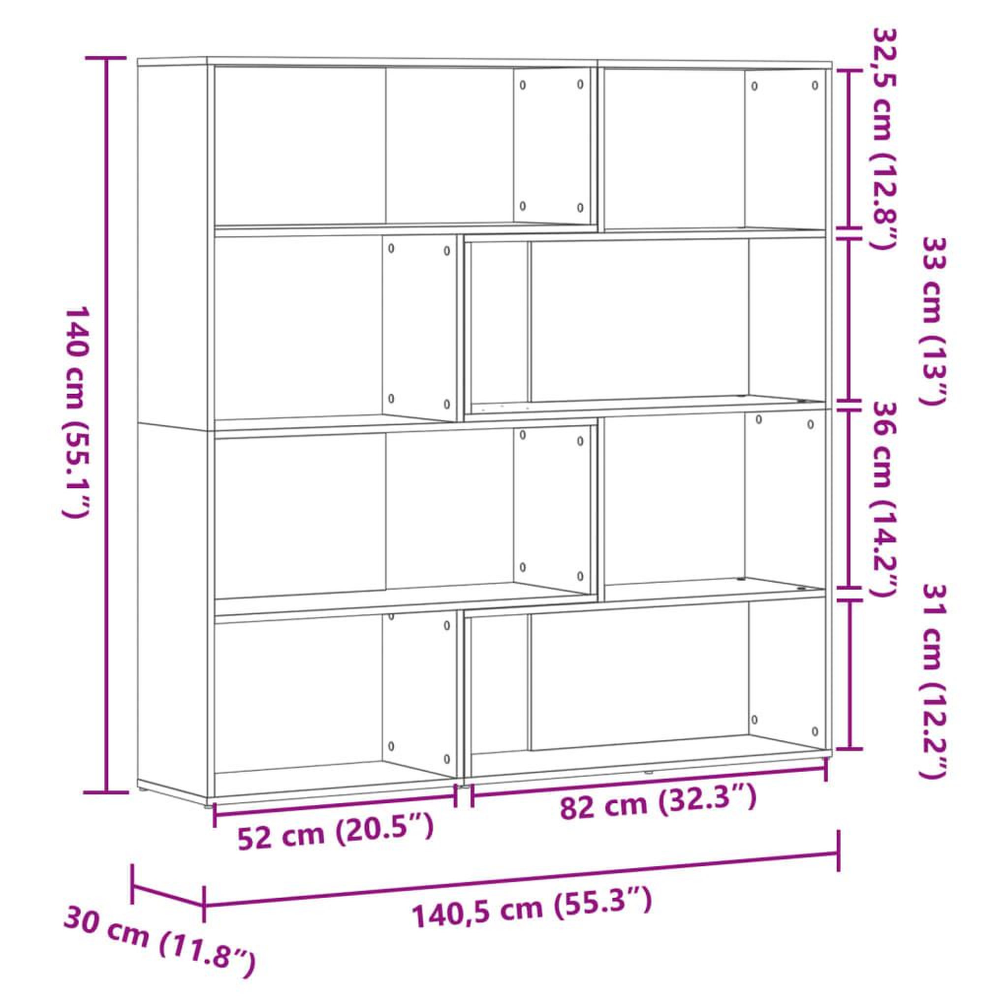 Voir la diapositive 6 : VIDAXL Bibliotheque d'angle a 4 niveaux blanc bois d'ingenierie