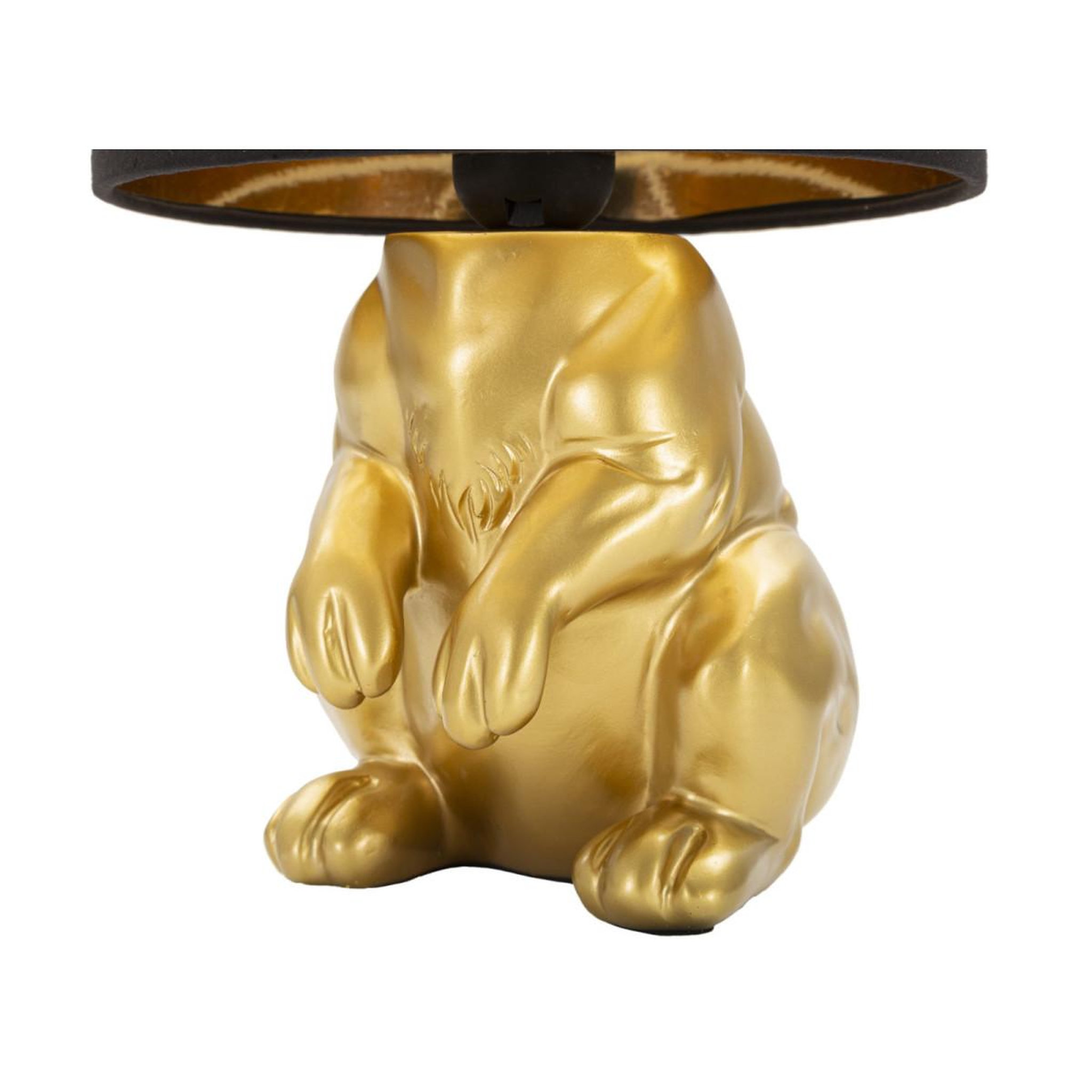 Voir la diapositive 2 : Paris Prix Lampe à poser design  lapin  43cm or & noir