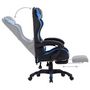 Voir la diapositive 4 : VIDAXL Fauteuil de jeux video avec repose-pied Bleu et noir Similicuir