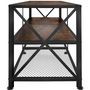Voir la diapositive 3 : tectake Meuble TV Style industriel Bois foncé industriel, rustique