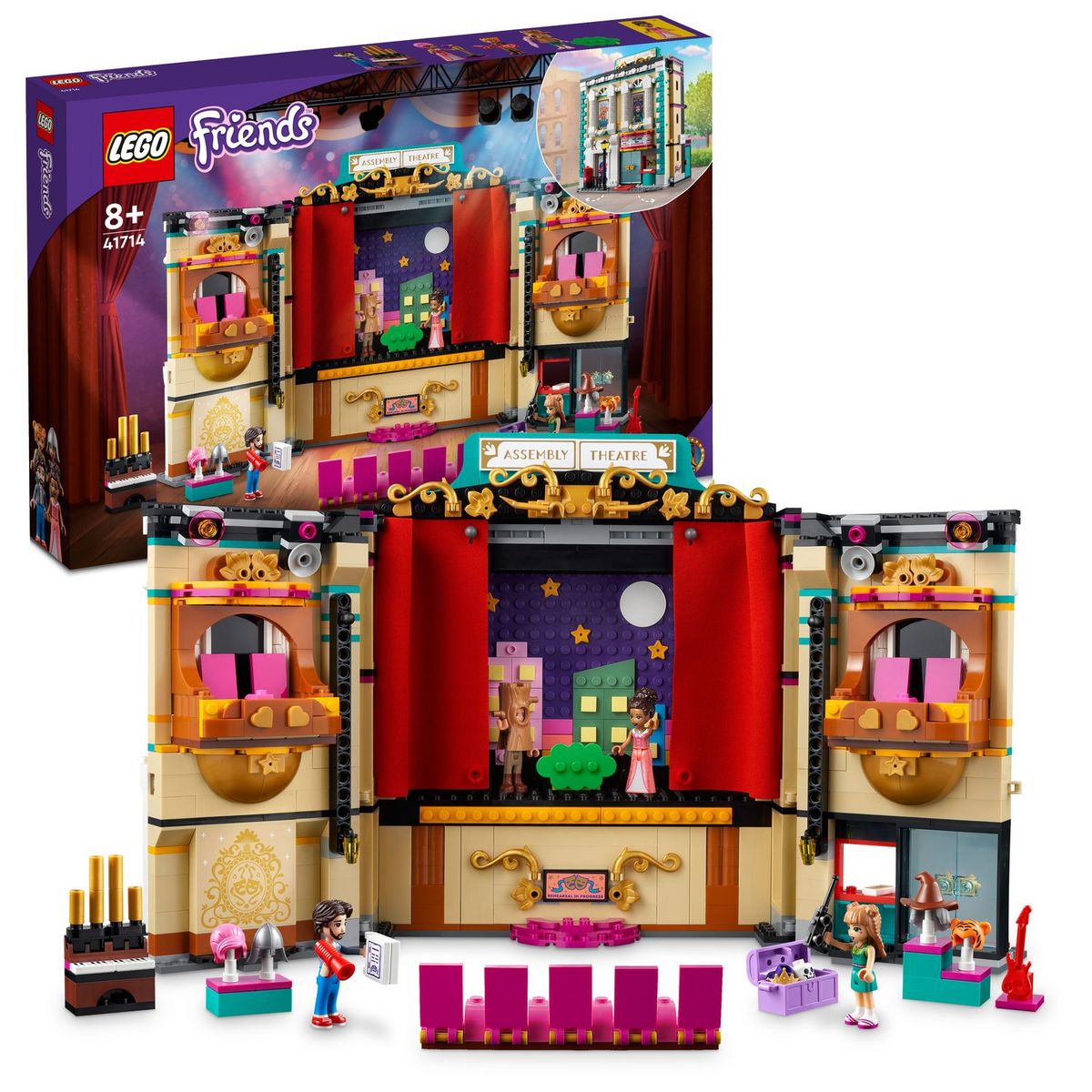 LEGO Friends 41714 L&rsquo;École de Théâtre d&rsquo;Andréa, Jeu Créatif, Filles et Garçons de 8 Ans