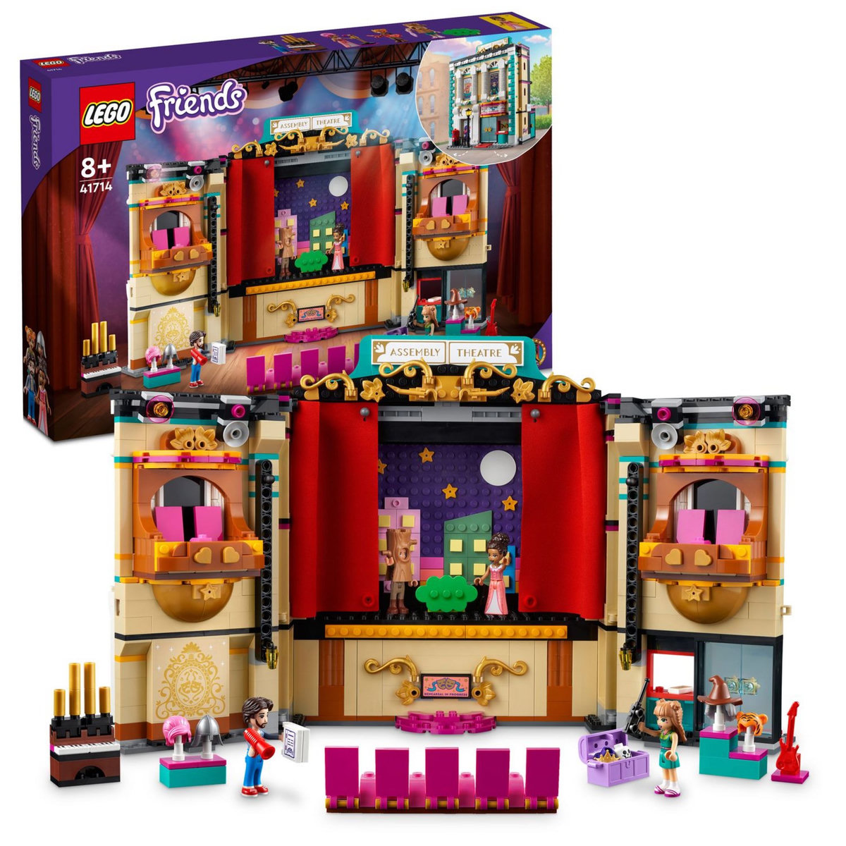 LEGO Friends 41714 L&rsquo;École de Théâtre d&rsquo;Andréa, Jeu Créatif, Filles et Garçons de 8 Ans