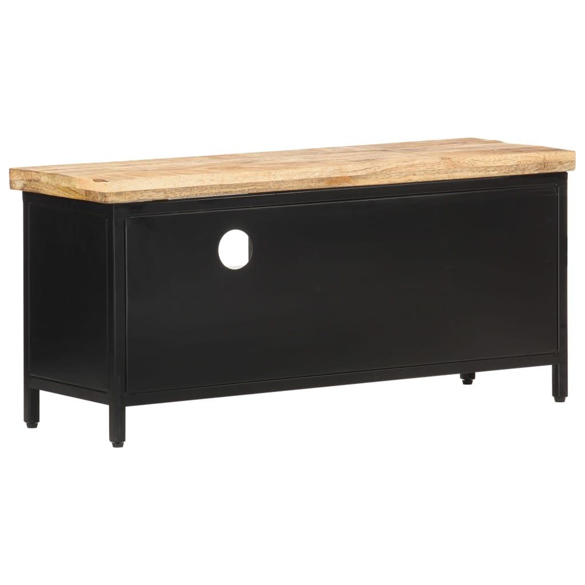 Voir la diapositive 4 : VIDAXL Meuble tv 90x30x41 cm bois de manguier brut