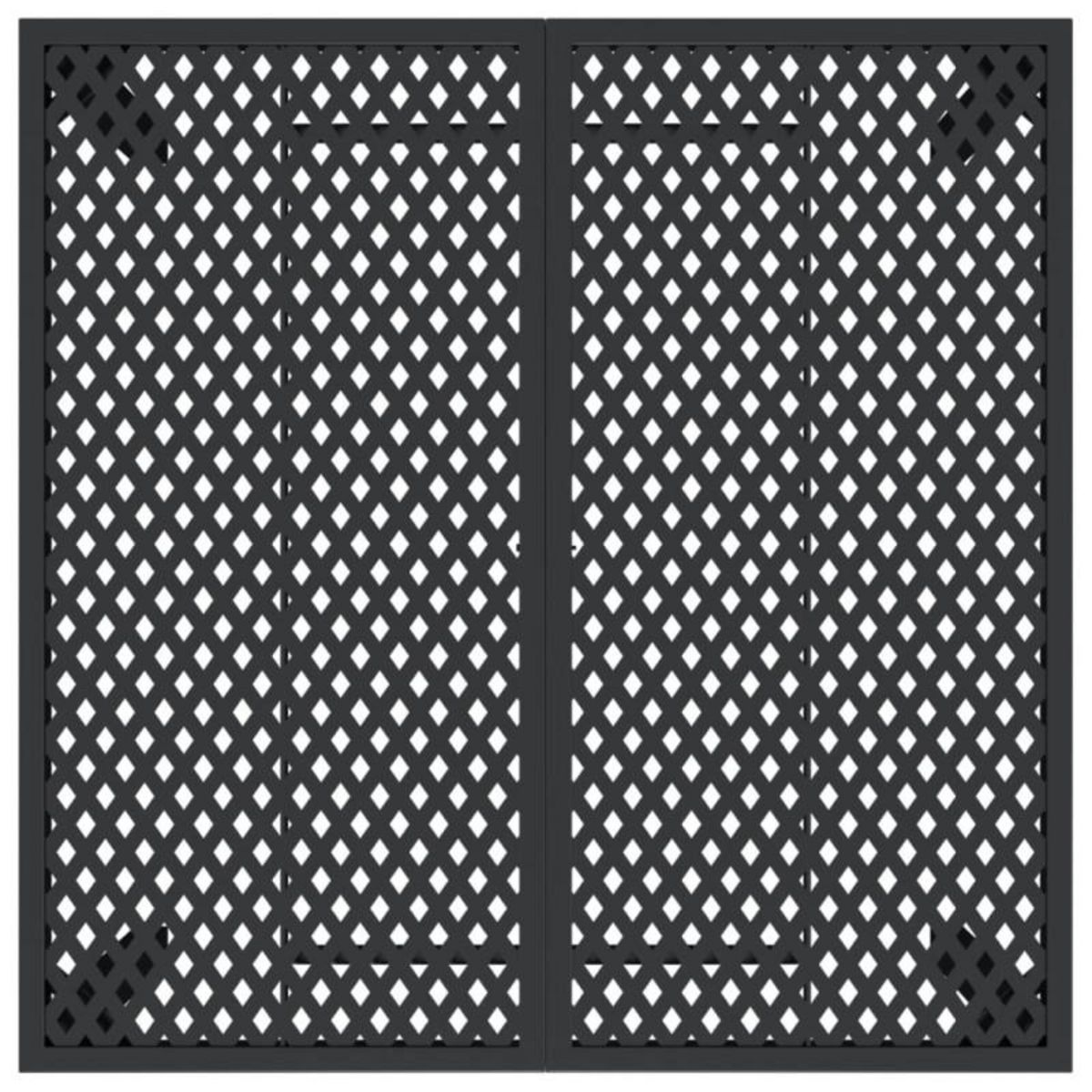 VIDAXL Table de jardin anthracite 100x100x72 cm acier