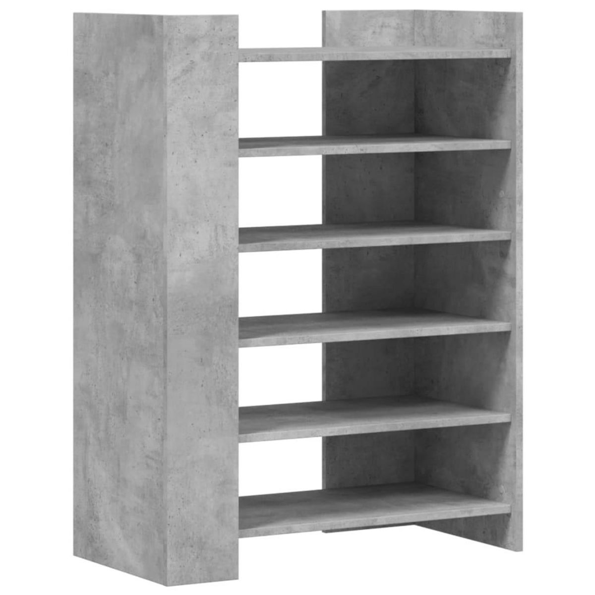 VIDAXL Armoire a chaussures gris beton 74,5x37,5x100 cm