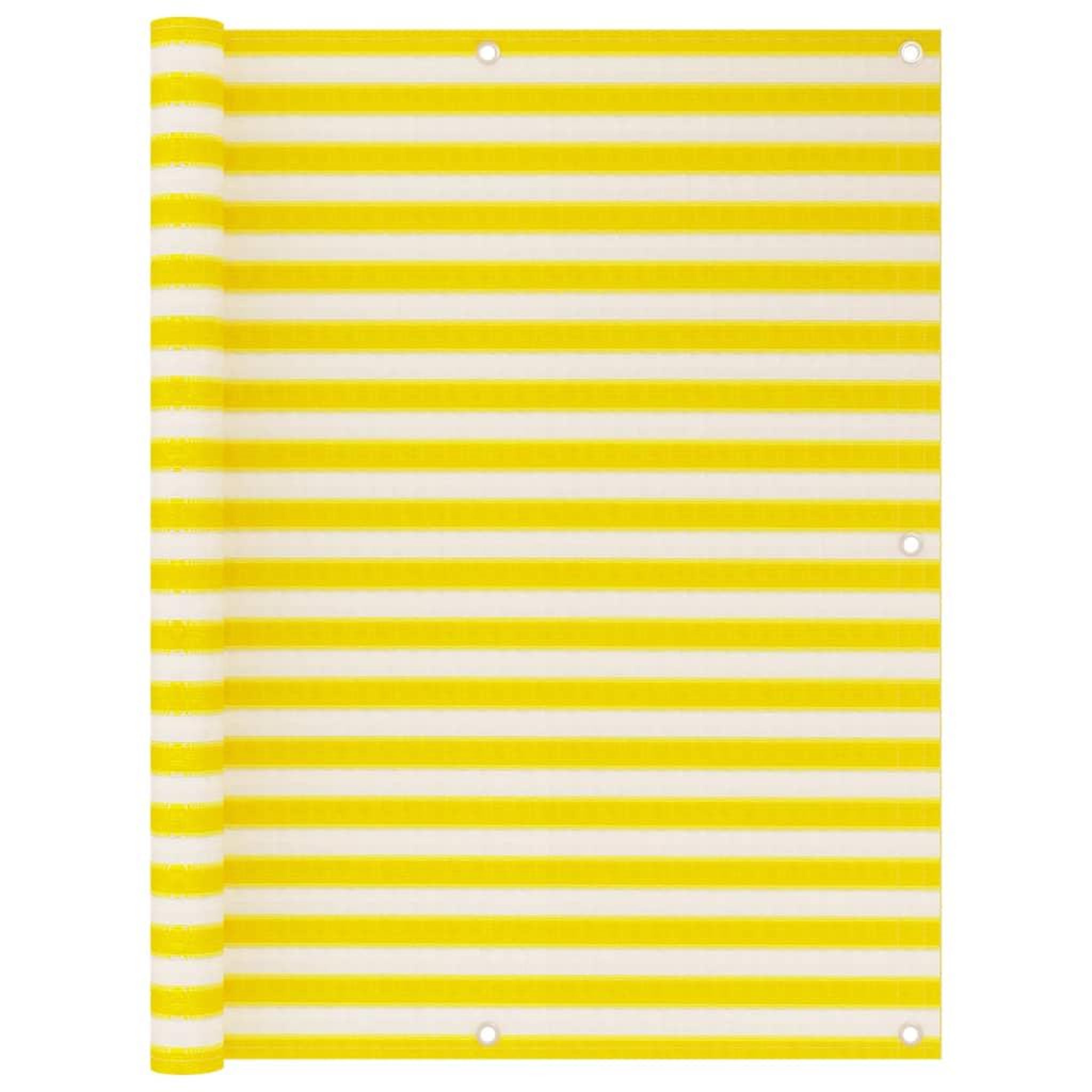 Voir la diapositive 1 : VIDAXL Ecran de balcon Jaune et blanc 120x600 cm PEHD