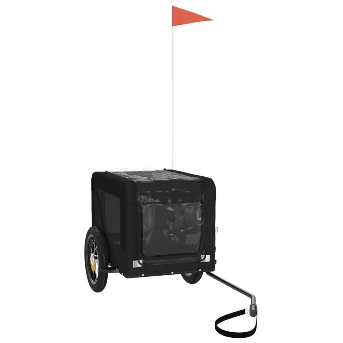 VIDAXL Remorque de velo pour animaux de compagnie noir