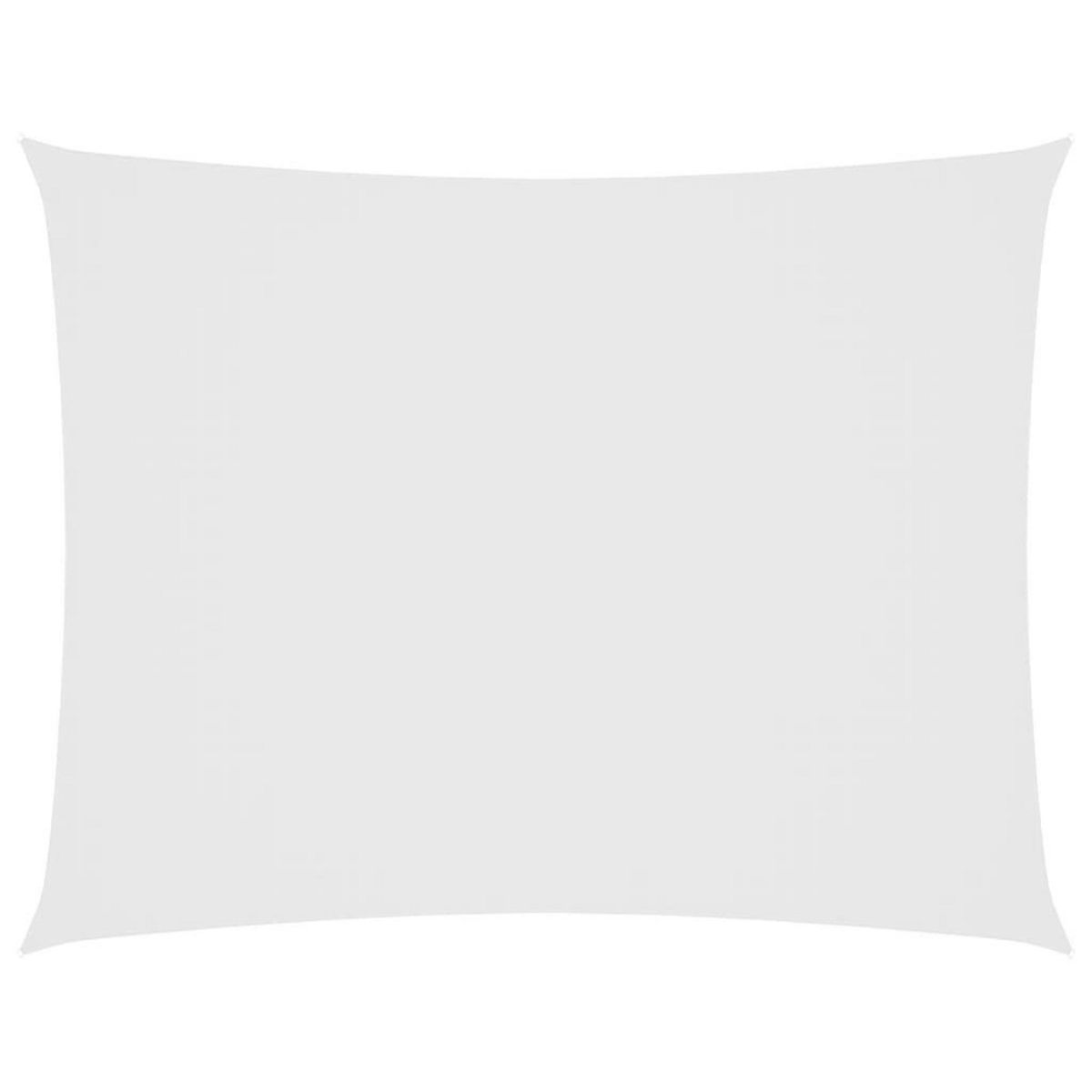 VIDAXL Voile de parasol tissu oxford rectangulaire 3x4 m blanc