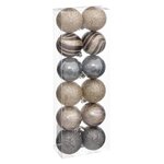 ATMOSPHERA Lot de 12 Boules de Noël  Manoir d'Hiver  4cm Violet