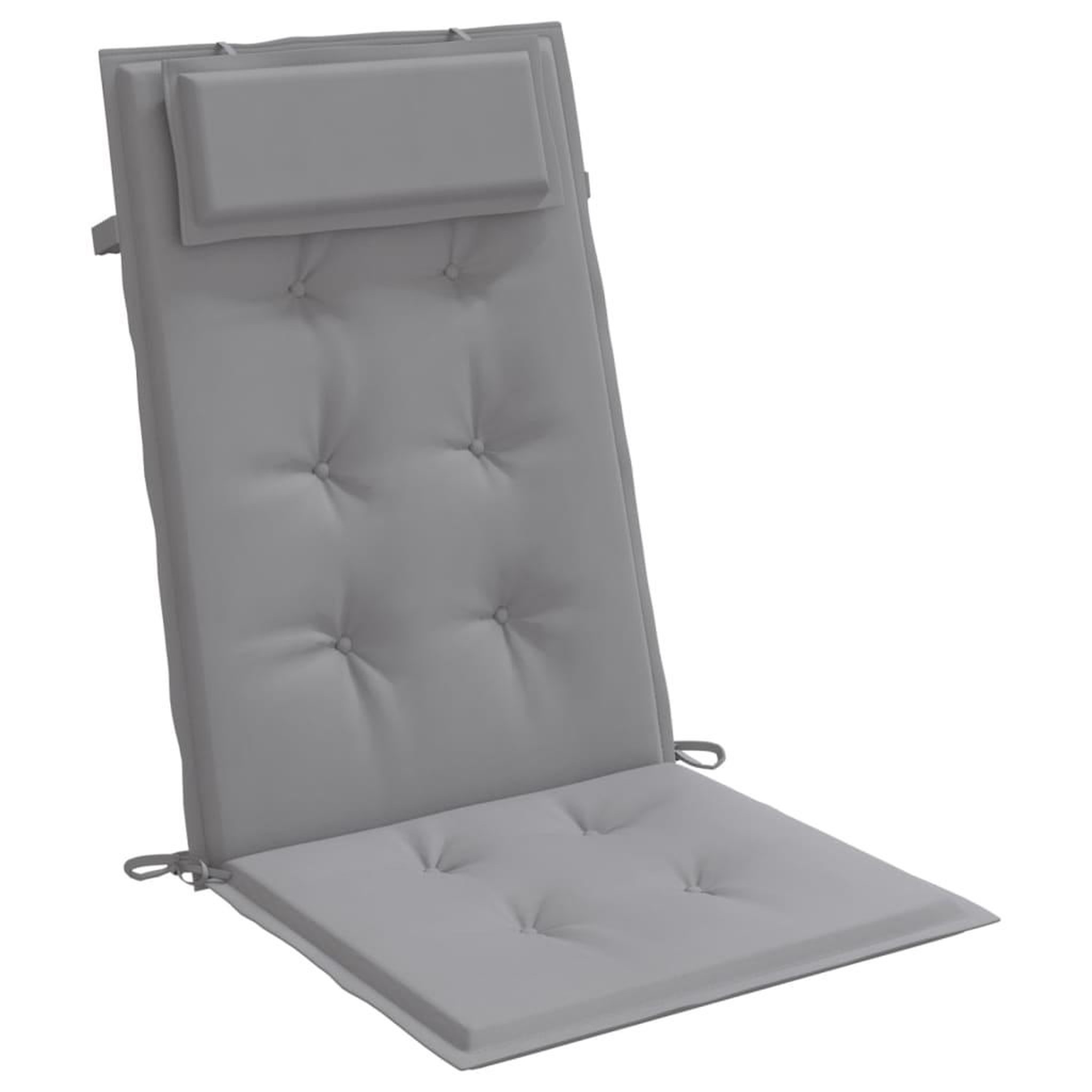 Voir la diapositive 5 : VIDAXL Coussins de chaise a dossier haut lot de 4 gris tissu oxford
