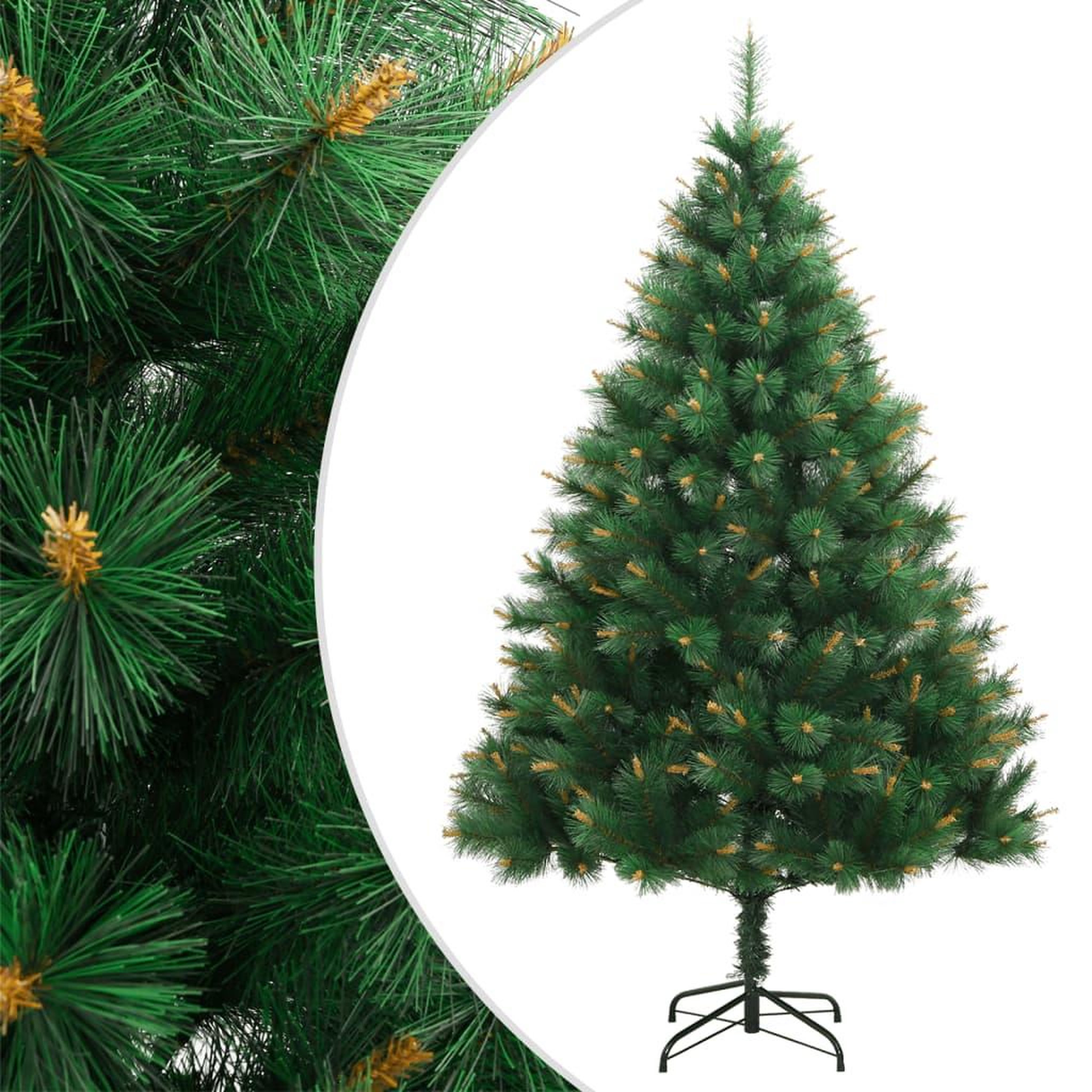 VIDAXL Sapin de Noël artificiel a charnieres avec support 210 cm