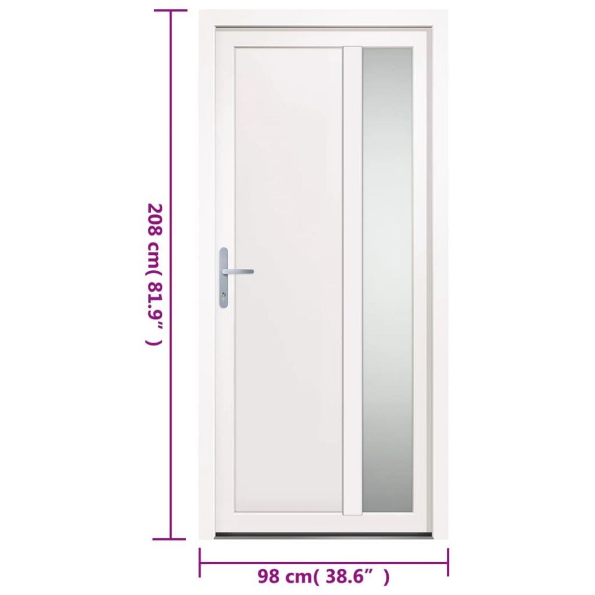 VIDAXL Porte d'entree Blanc 98x208 cm PVC