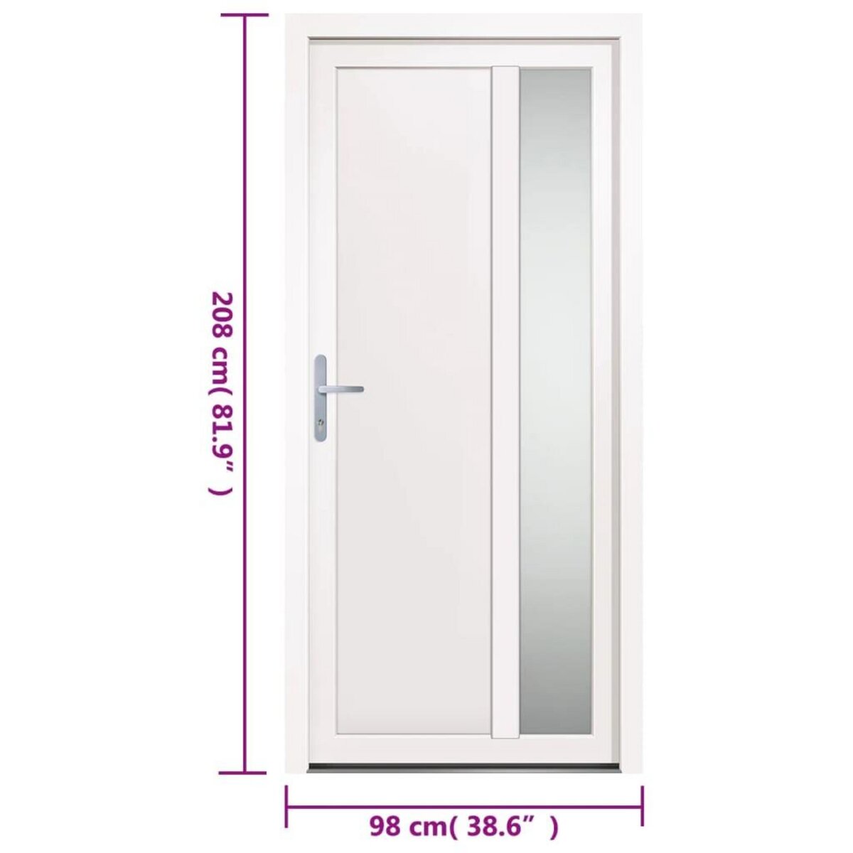 VIDAXL Porte d'entree Blanc 98x208 cm PVC