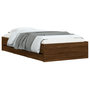 Voir la diapositive 3 : VIDAXL Cadre de lit avec tiroirs sans matelas chene marron 100x200 cm