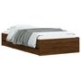 Voir la diapositive 3 : VIDAXL Cadre de lit avec tiroirs sans matelas chene marron 100x200 cm