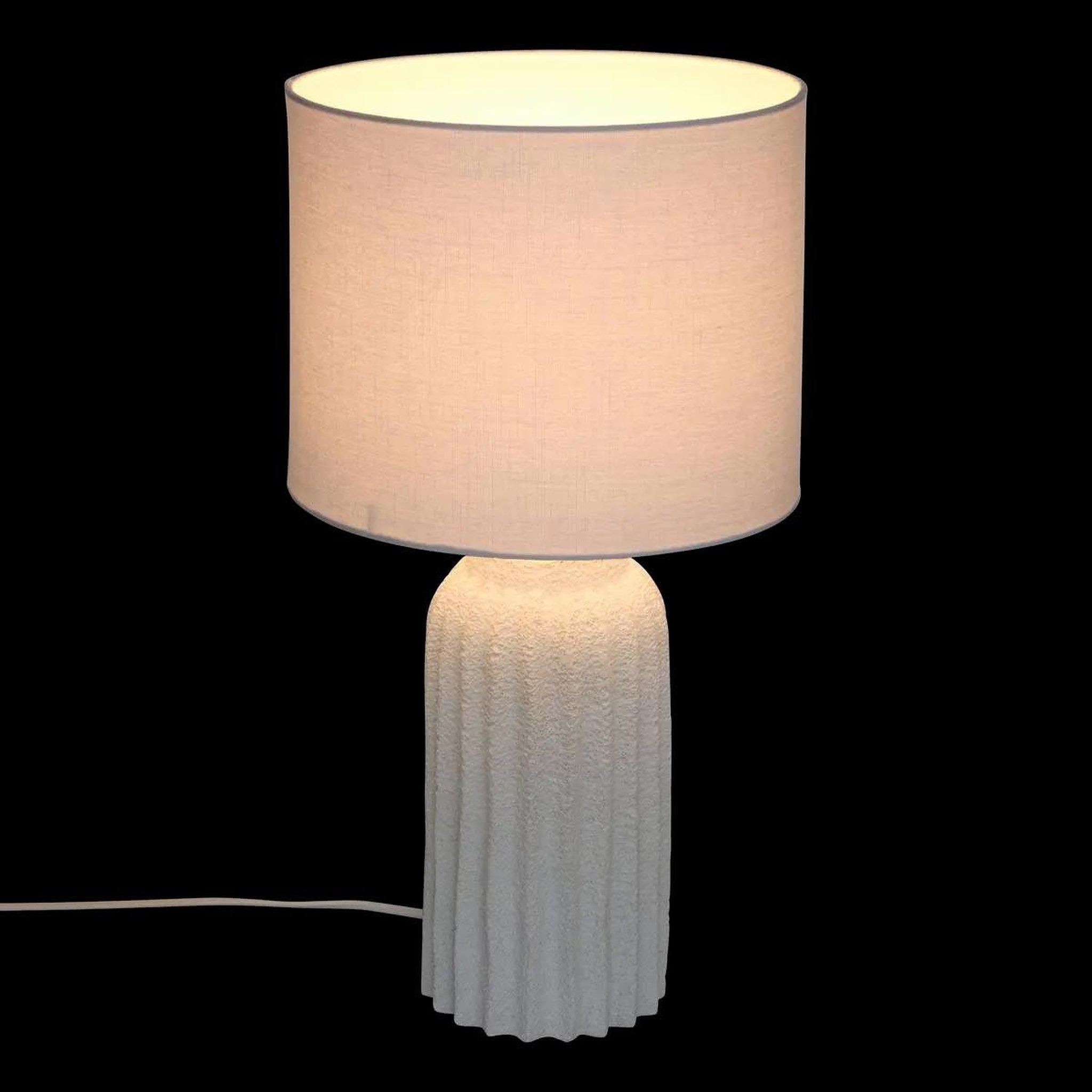 Voir la diapositive 5 : ATMOSPHERA Lampe à poser en béton  fernan  50cm blanc