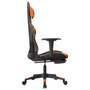 Voir la diapositive 4 : VIDAXL Chaise de jeu avec repose-pied Noir et orange Similicuir