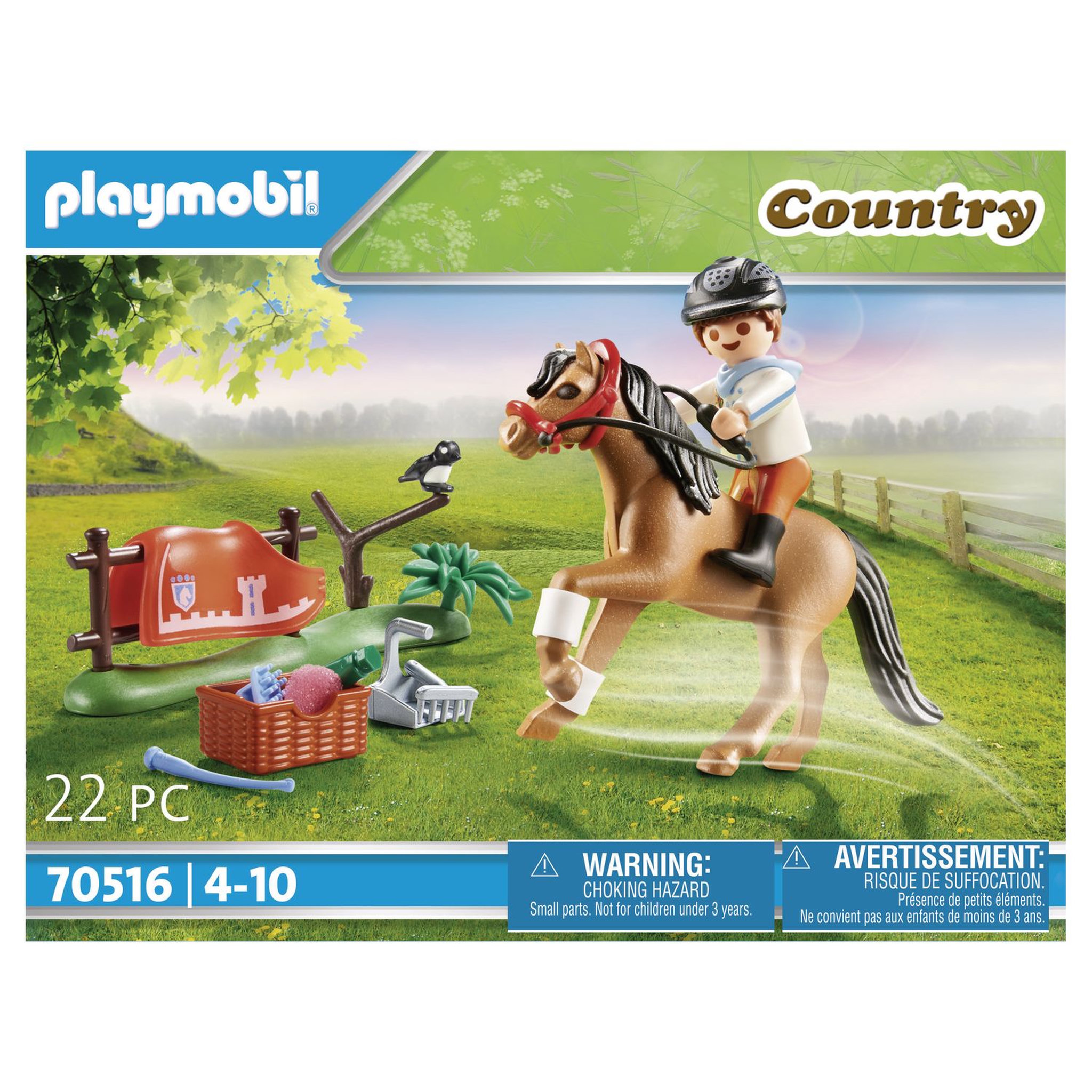 Voir la diapositive 2 : PLAYMOBIL 70516 - Country - Cavalier et poney Connemara