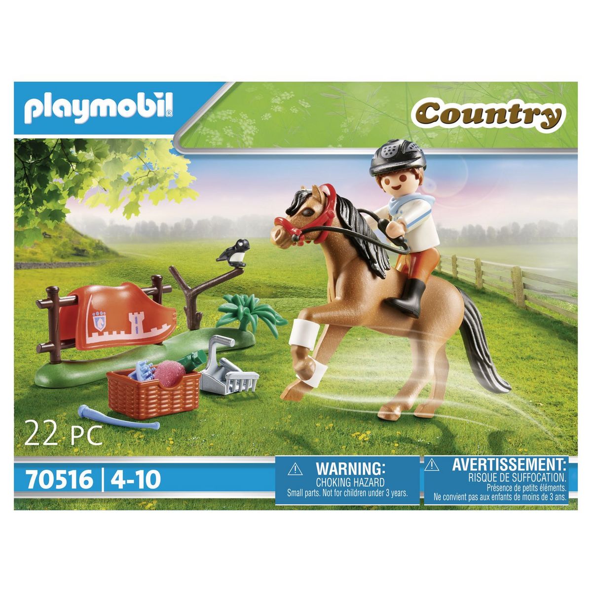 PLAYMOBIL 70516 - Country - Cavalier et poney Connemara